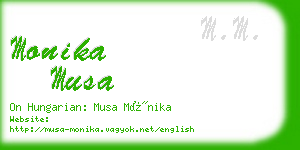 monika musa business card